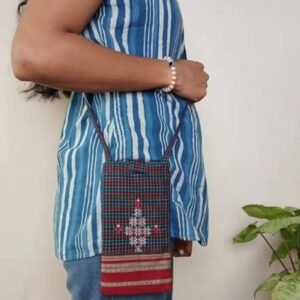 Kasuti Embroidered Mobile Phone Sling Bag -(KSMS0019)