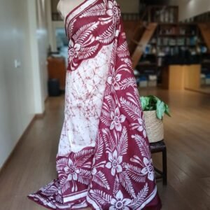 Batik Silk Saree from Murshidabad – (BSSM0043)