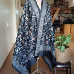 Pure Silk Kantha Dupatta from Santiniketan – (KSDS1010)