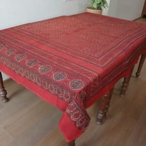 Rectangular Ajrakh Table Cloth in Natural Dyes - (RATC0001)