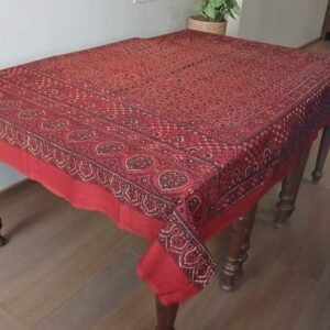 Rectangular Ajrakh Table Cloth in Natural Dyes - (RATC0003)