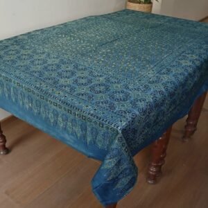 Rectangular Ajrakh Table Cloth in Natural Dyes - (RATC0005)