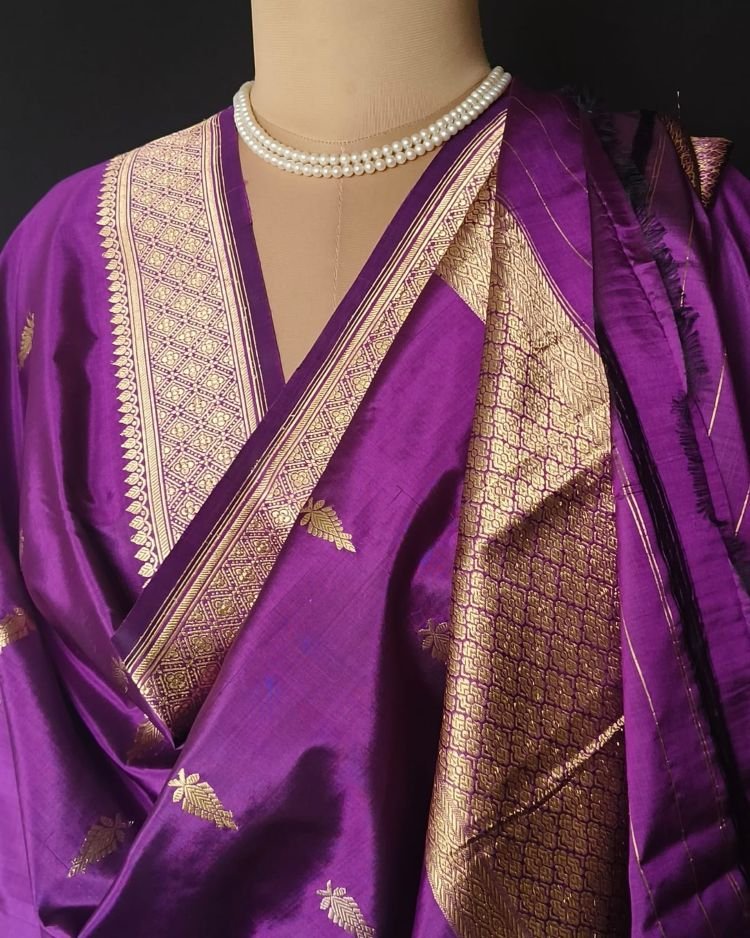 Banarasi Pure Katan Silk Dupatta – (DUPT1013) - Image 4