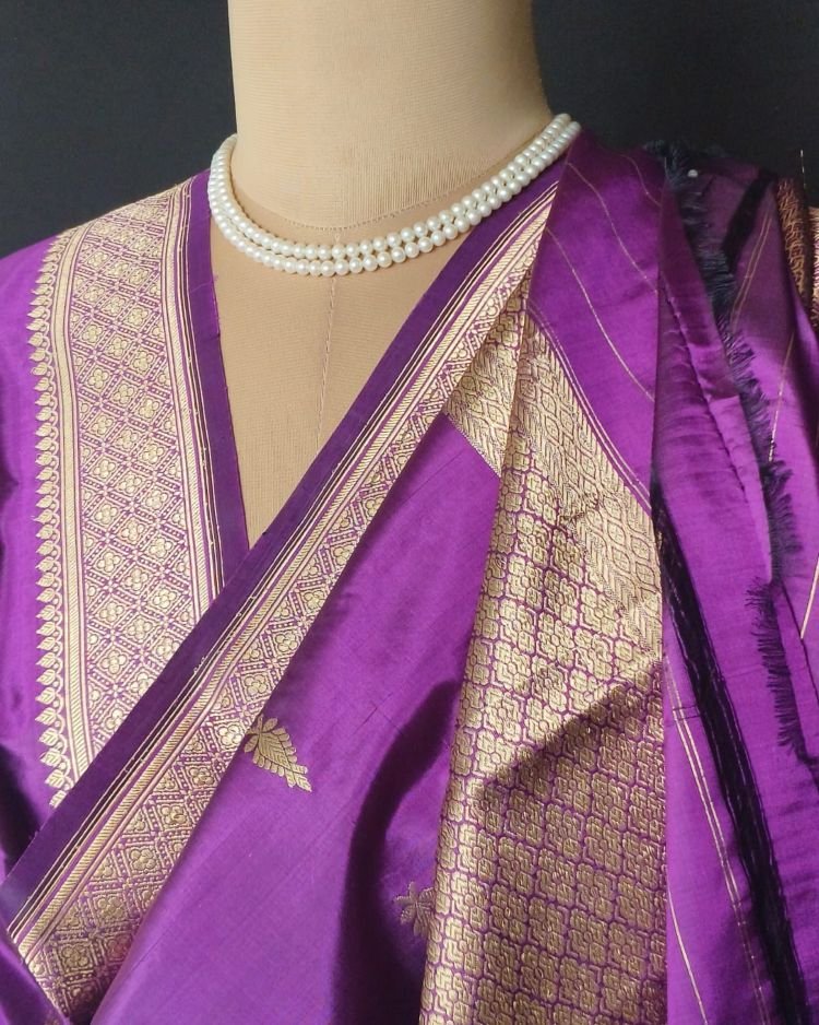 Banarasi Pure Katan Silk Dupatta – (DUPT1013) - Image 5