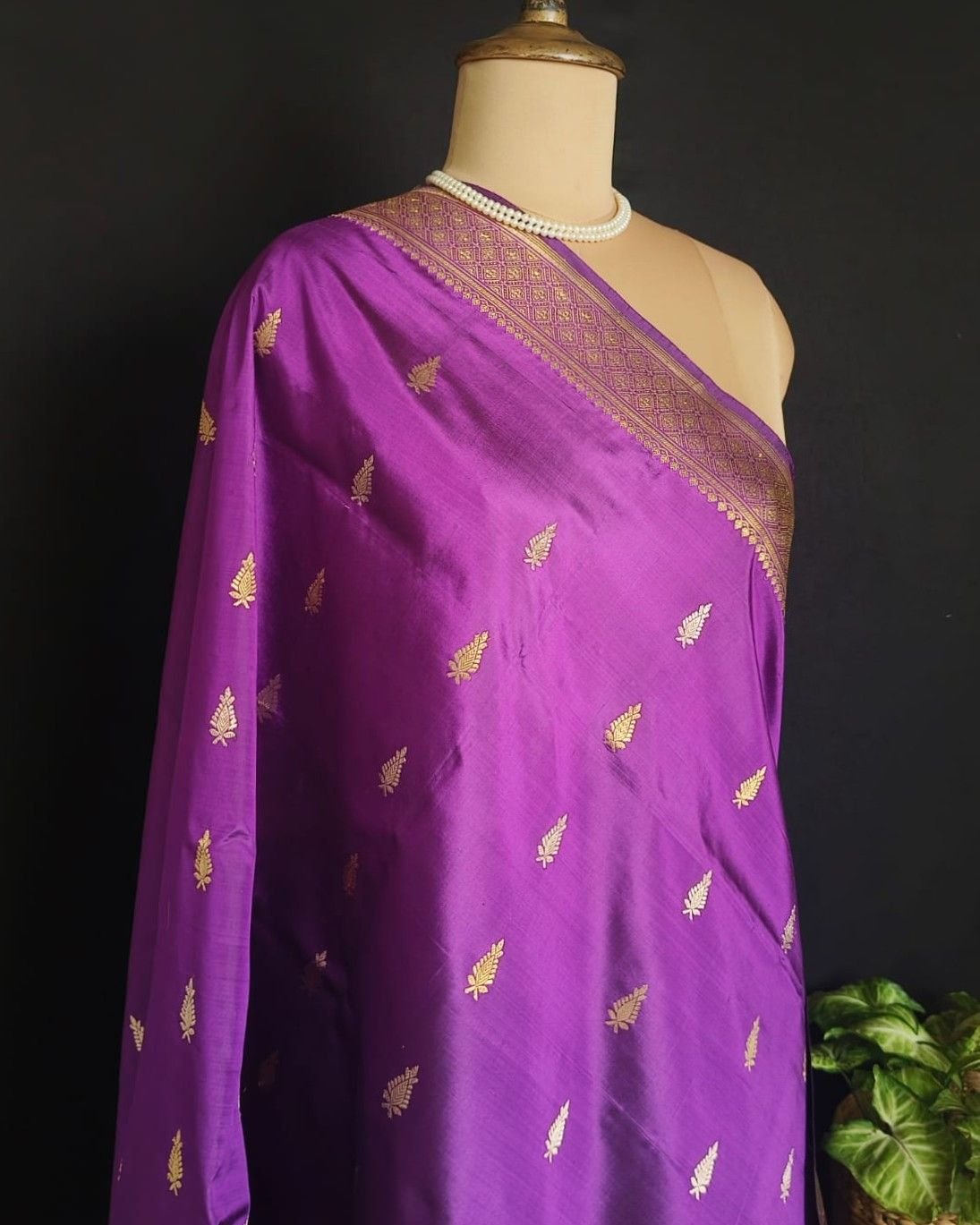 Banarasi Pure Katan Silk Dupatta – (DUPT1013) - Image 7