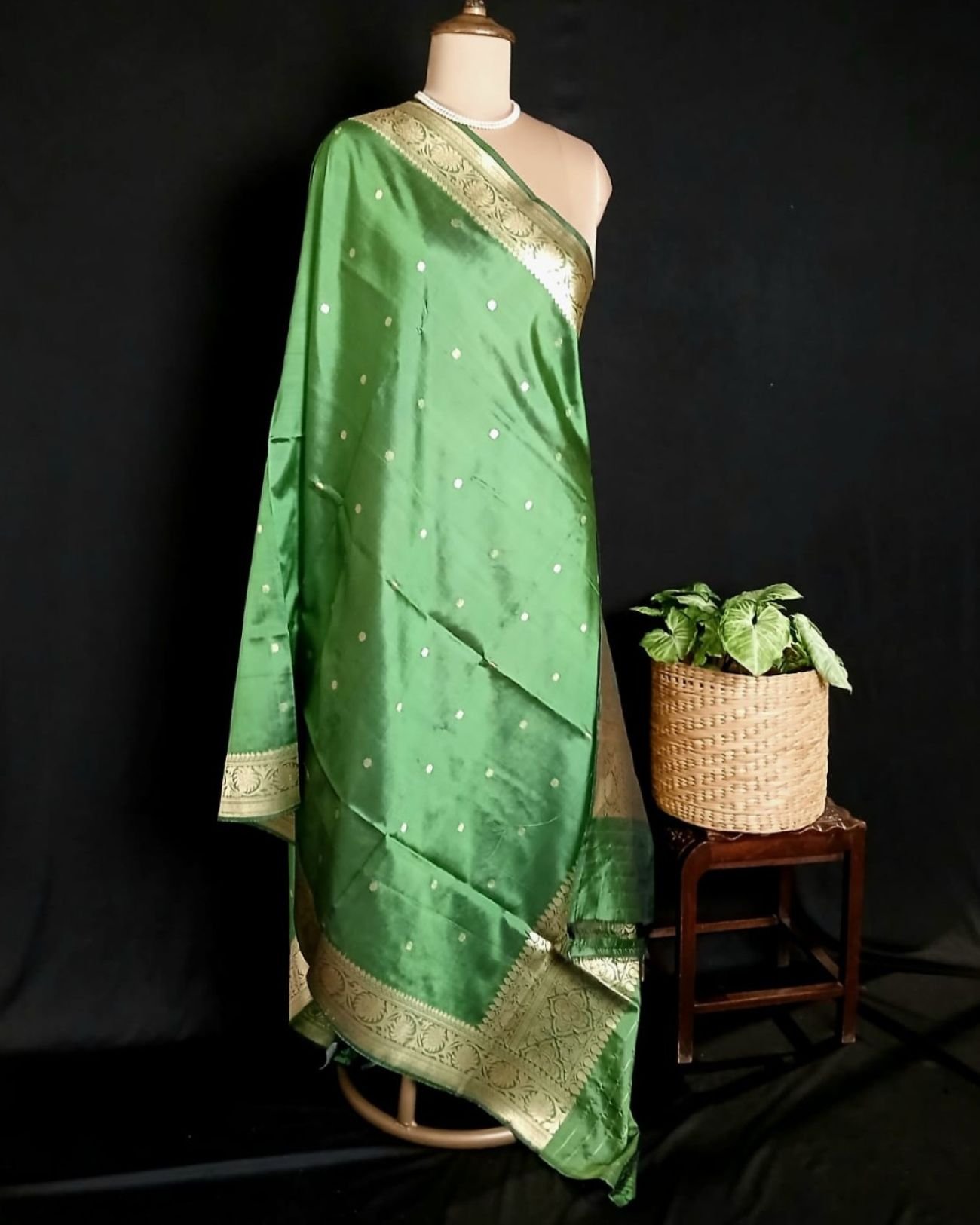 Banarasi Pure Katan Silk Dupatta – (DUPT1014) - Image 6
