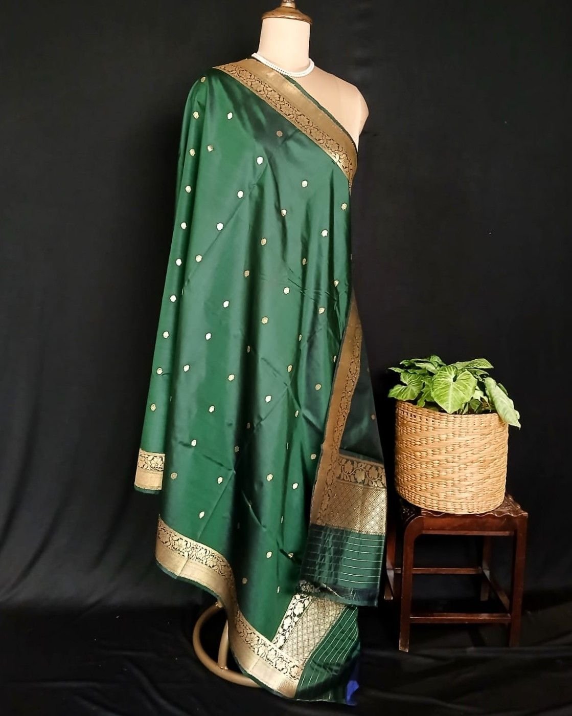 Banarasi Pure Katan Silk Dupatta – (DUPT1011) - Image 6