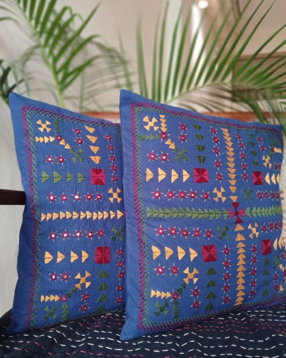 Barmer Embroidered Cushion Cover Set - (BECC0012)