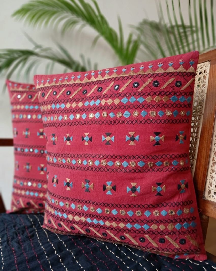Barmer Embroidered Cushion Cover Set - (BECC0002) - Image 3