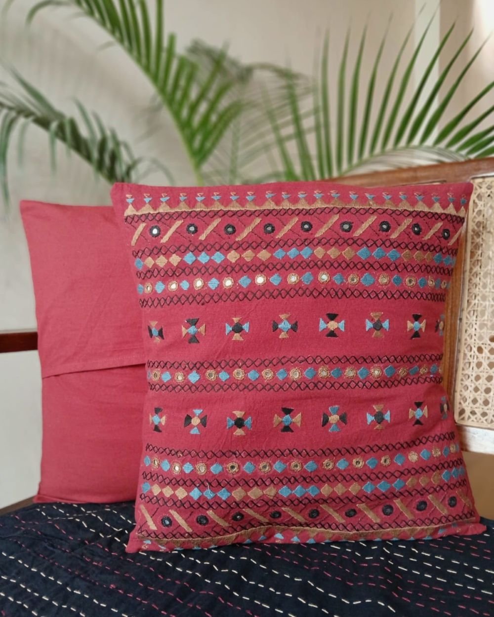 Barmer Embroidered Cushion Cover Set - (BECC0002) - Image 5