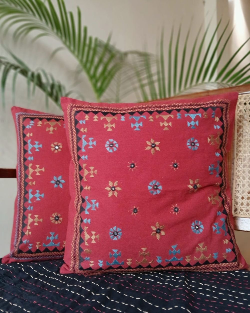 Barmer Embroidered Cushion Cover Set - (BECC0005) - Image 2