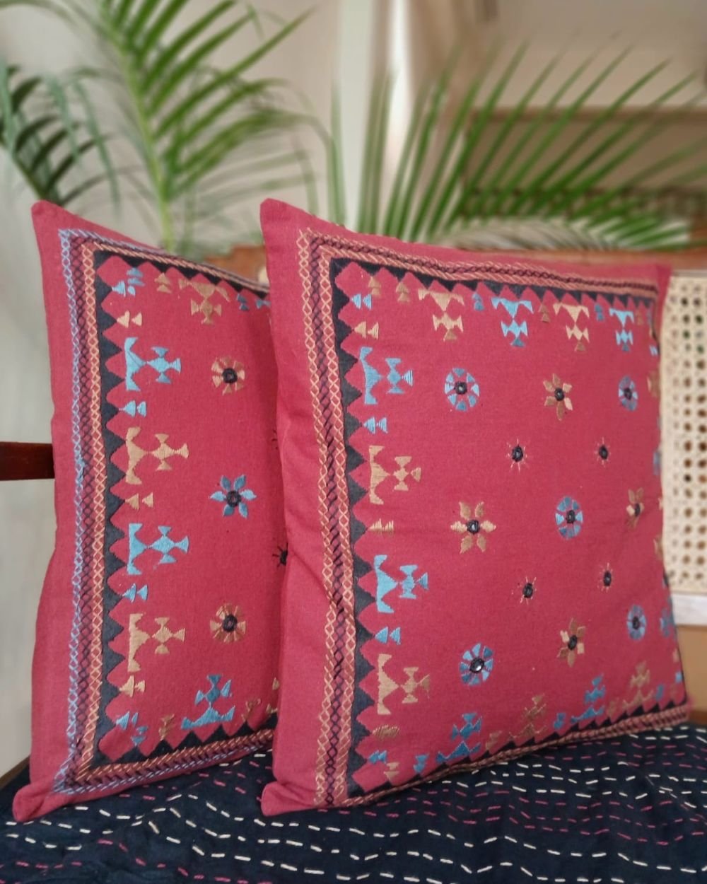 Barmer Embroidered Cushion Cover Set - (BECC0005)