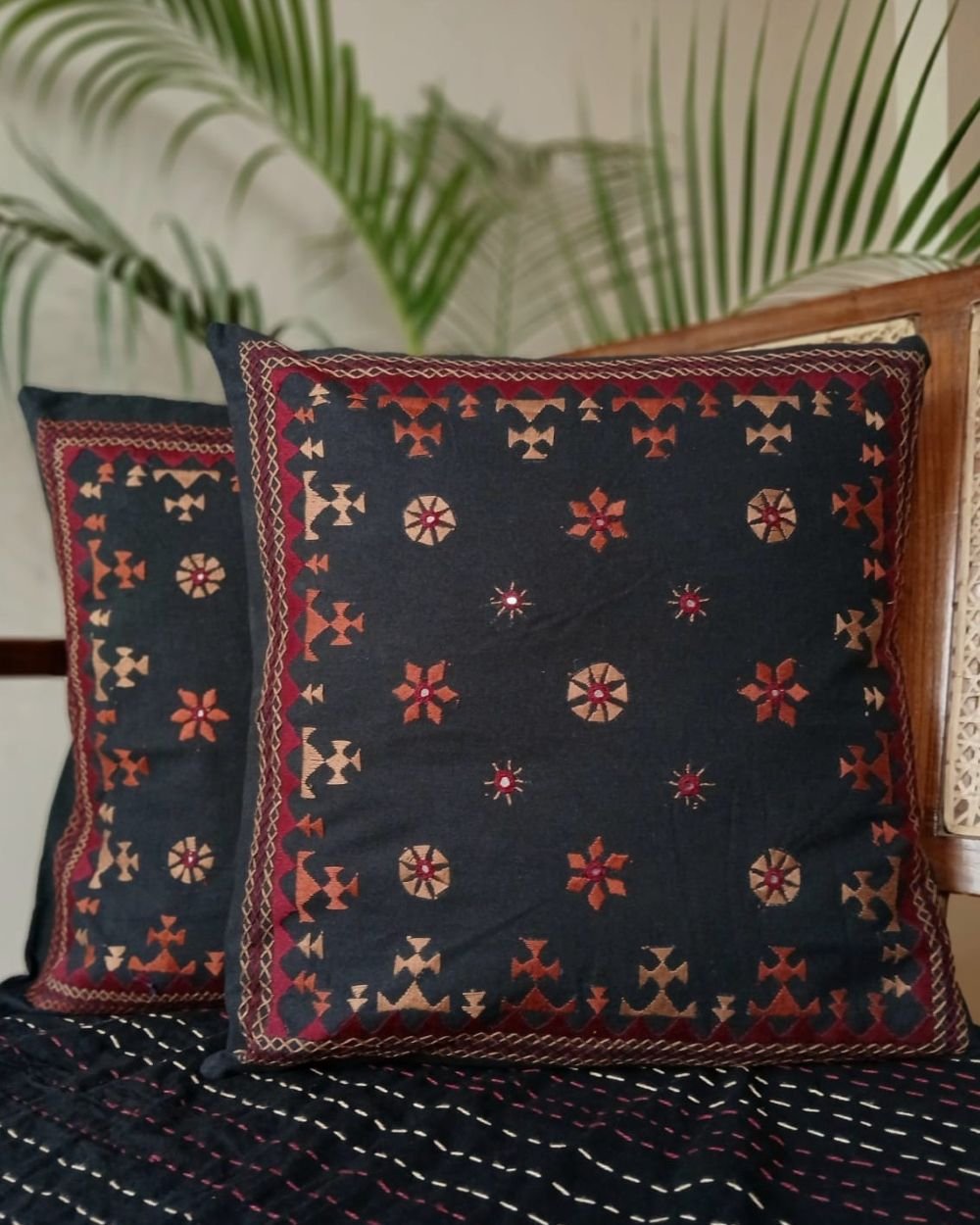 Barmer Embroidered Cushion Cover Set - (BECC0004) - Image 2