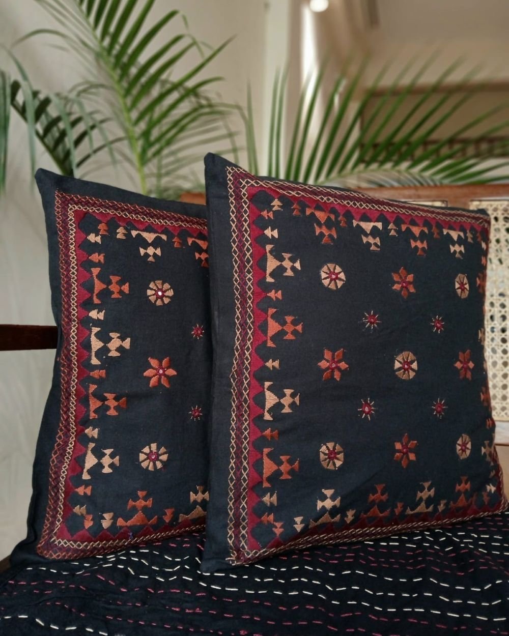 Barmer Embroidered Cushion Cover Set - (BECC0004)