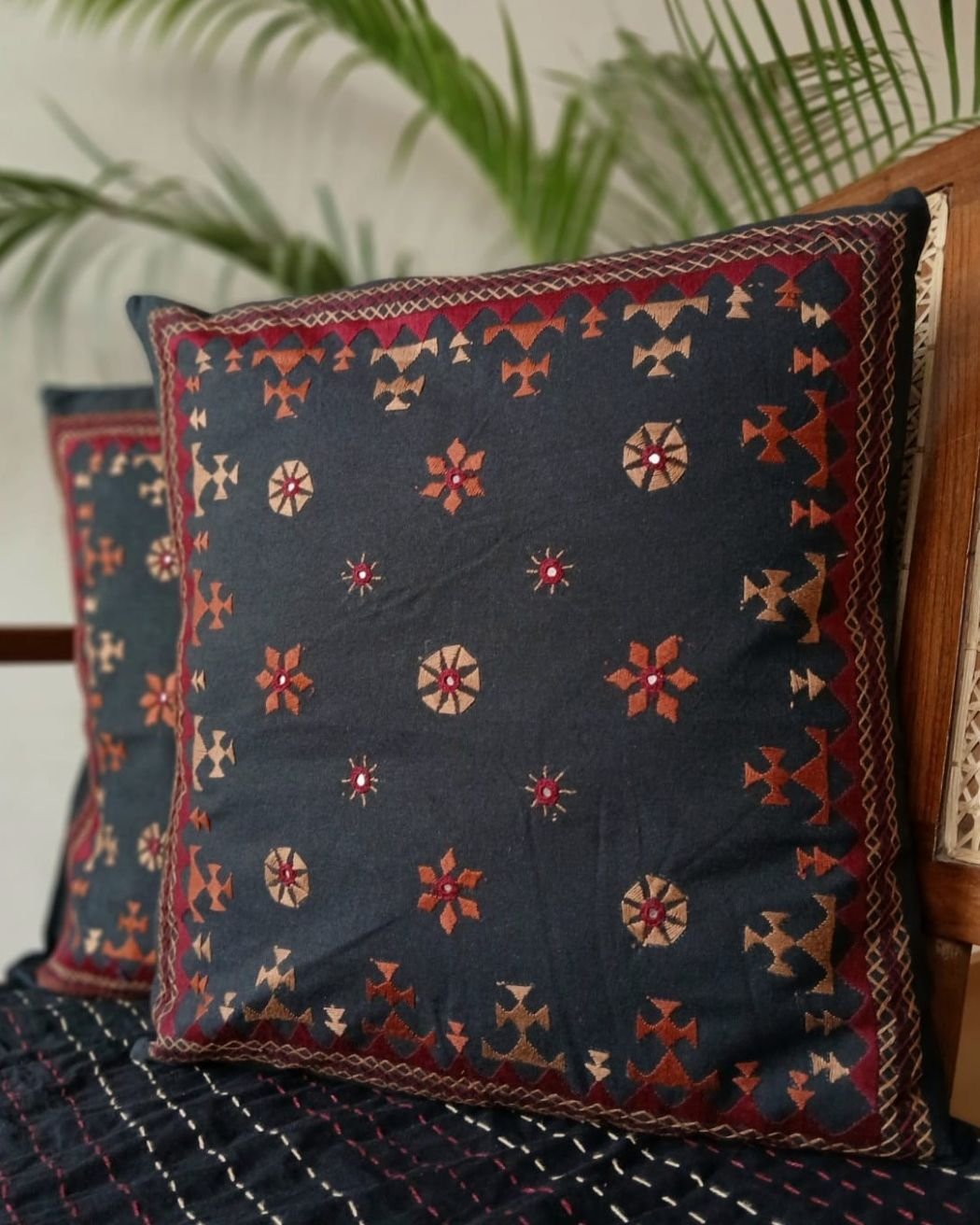 Barmer Embroidered Cushion Cover Set - (BECC0004) - Image 3