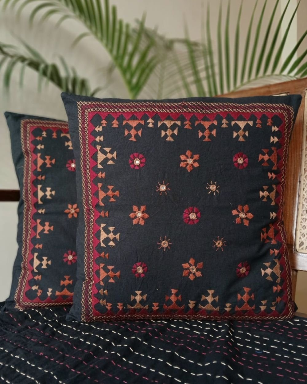 Barmer Embroidered Cushion Cover Set - (BECC0007) - Image 2
