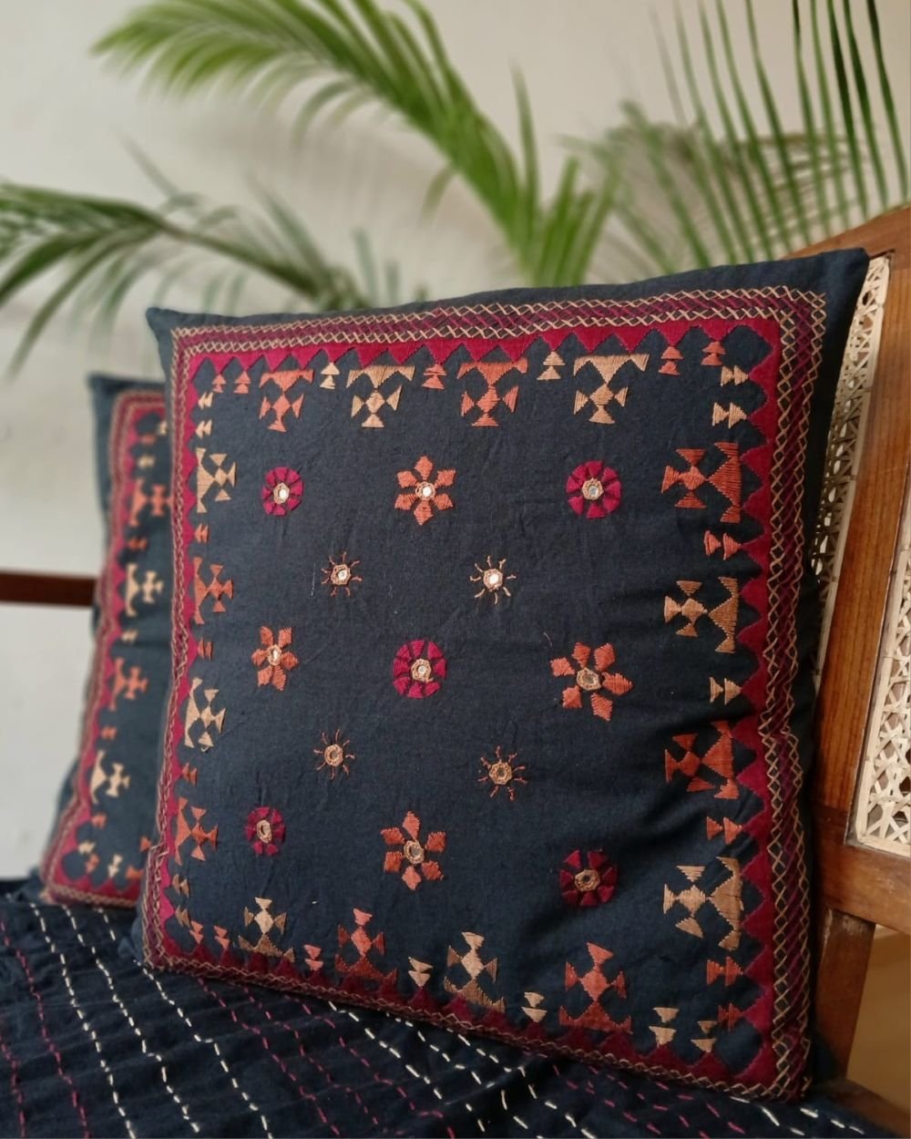 Barmer Embroidered Cushion Cover Set - (BECC0007) - Image 3