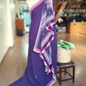 Bhujodi Saree Handwoven in Kala Cotton. – (BHUJ1084)