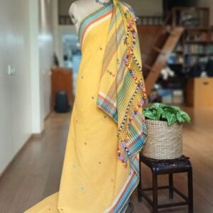 Bhujodi Saree Handwoven in Kala Cotton. – (BHUJ1085)