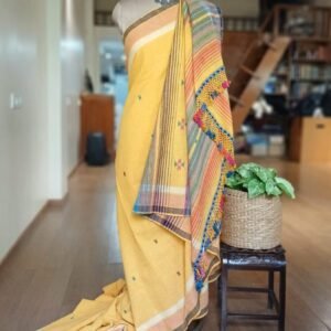 Bhujodi Saree Handwoven in Kala Cotton. – (BHUJ1089)