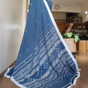 Bhujodi Saree Handwoven in Kala Cotton. – (BHUJ1086)
