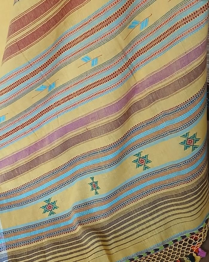Bhujodi Saree Handwoven in Kala Cotton – (BHUJ1091) - Image 9