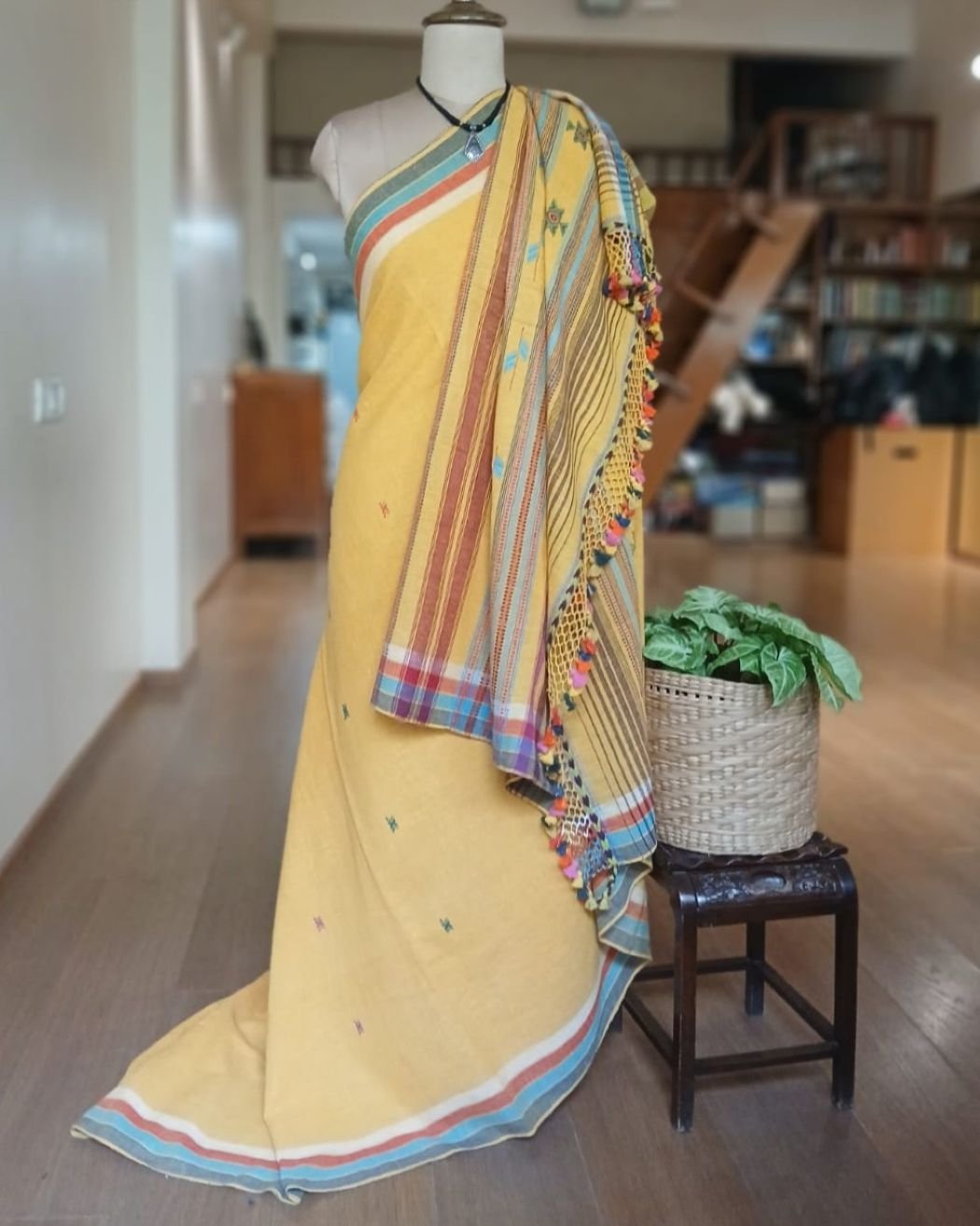 Bhujodi Saree Handwoven in Kala Cotton – (BHUJ1091)