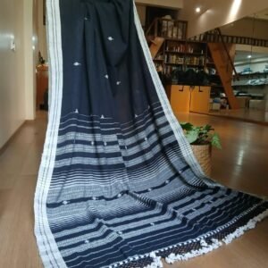 Bhujodi Saree handwoven in Kala Cotton – (BHUJ1064)