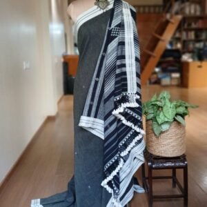 Bhujodi Saree Handwoven in Kala Cotton – (BHUJ1090)