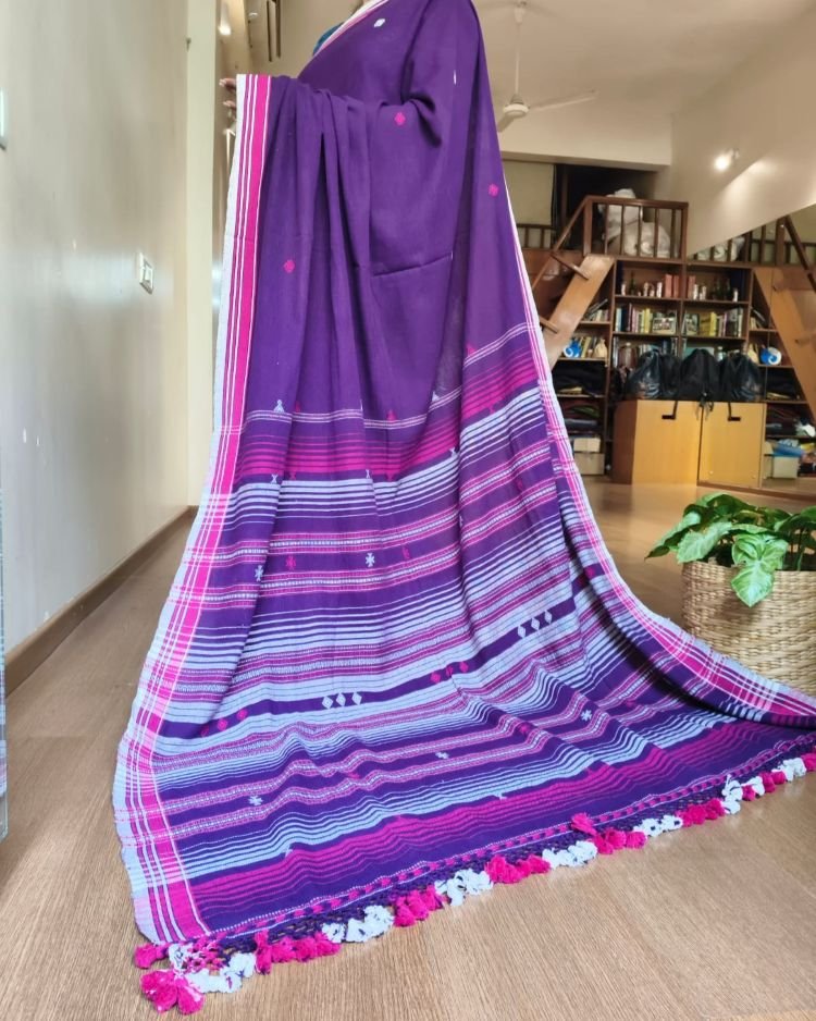 Bhujodi Saree Handwoven in Kala Cotton – (BHUJ1092)