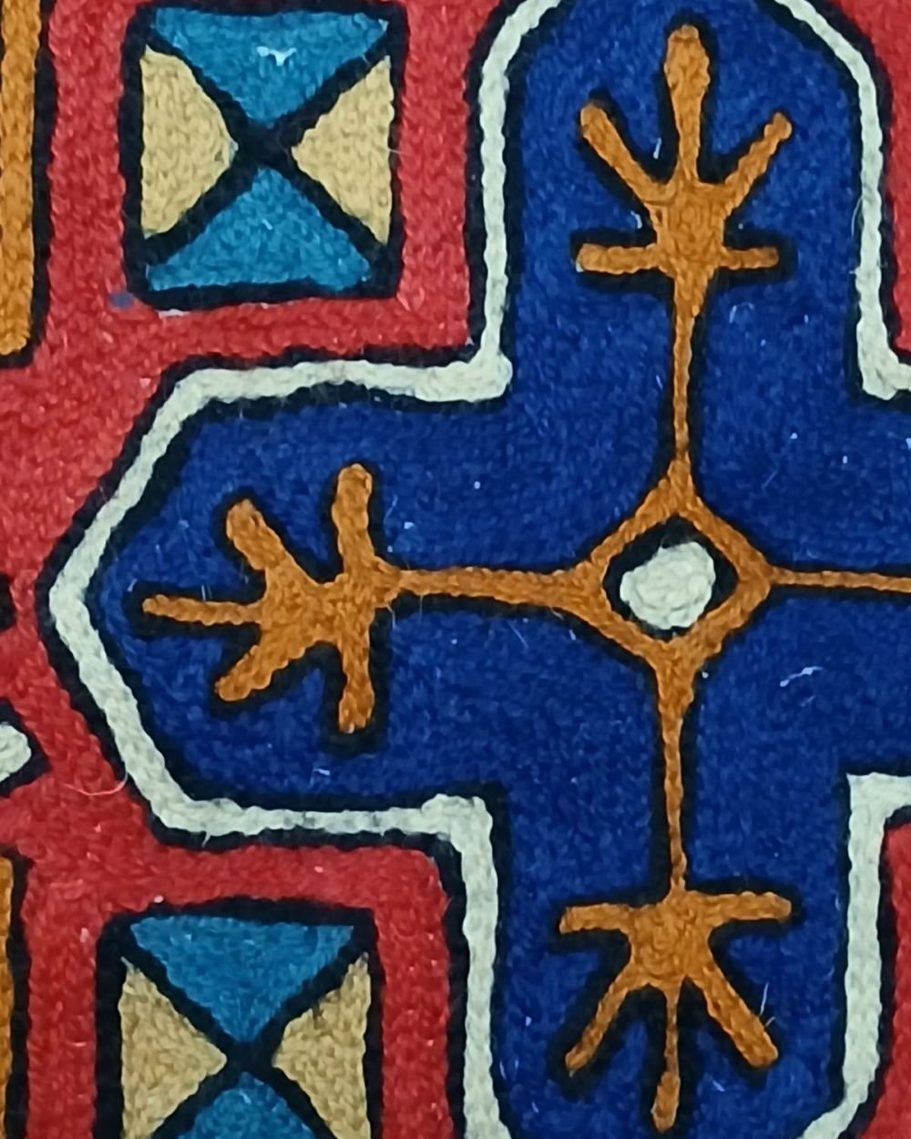 Crewel Embroidered Chainstitch Kilim Motif Cushion Covers – (CCMC0041) - Image 4
