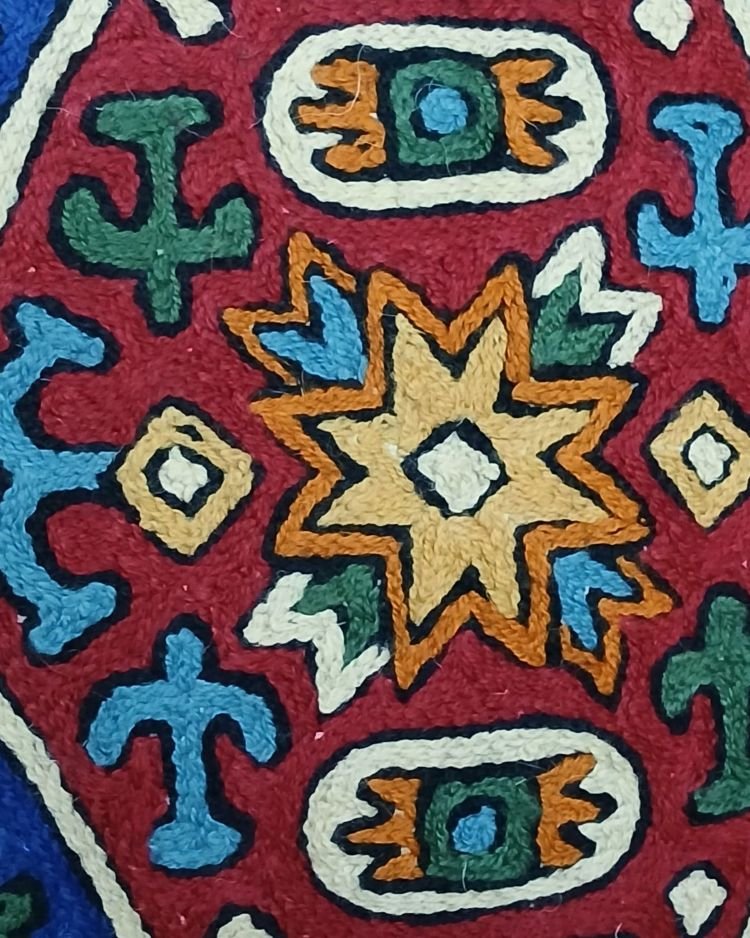 Crewel Embroidered Chainstitch Kilim Motif Cushion Covers – (CCMC0045) - Image 4