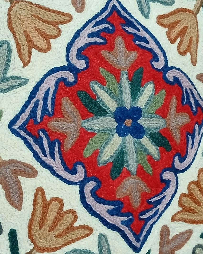 Crewel embroidered Chinar Motif Cushion Covers – (CCMC0048) - Image 4