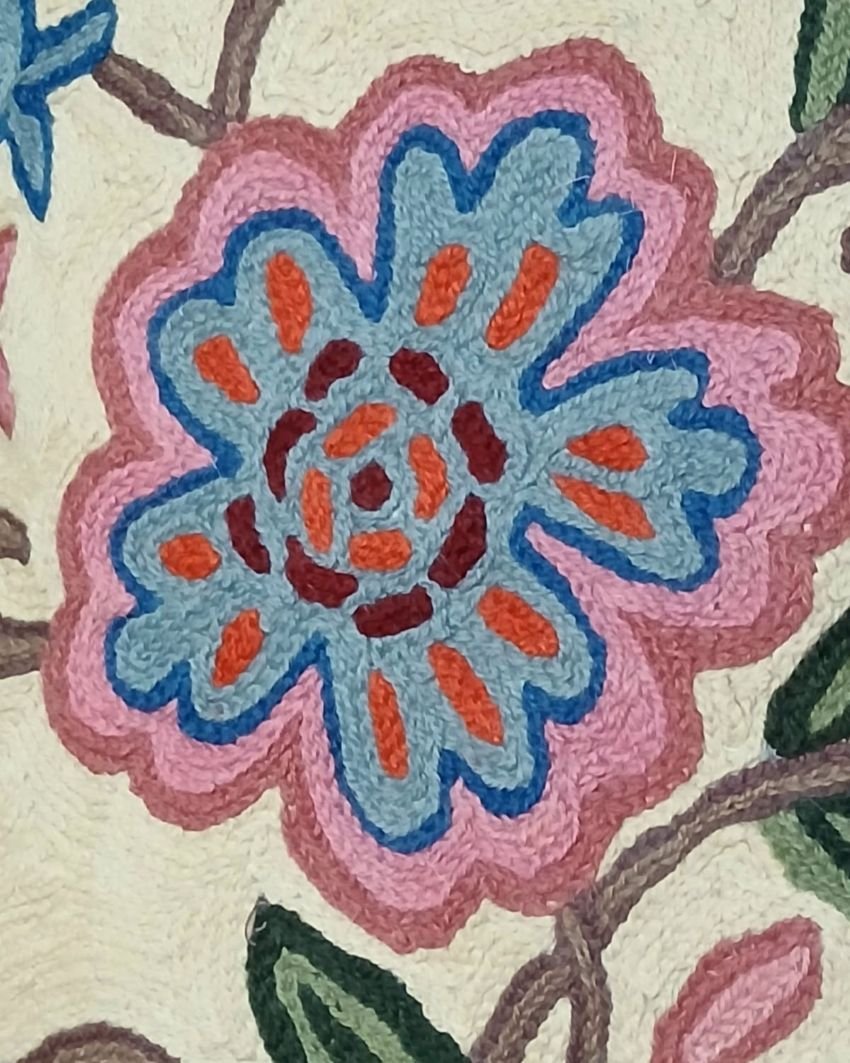 Crewel embroidered Chinar Motif Cushion Covers – (CCMC0050) - Image 4
