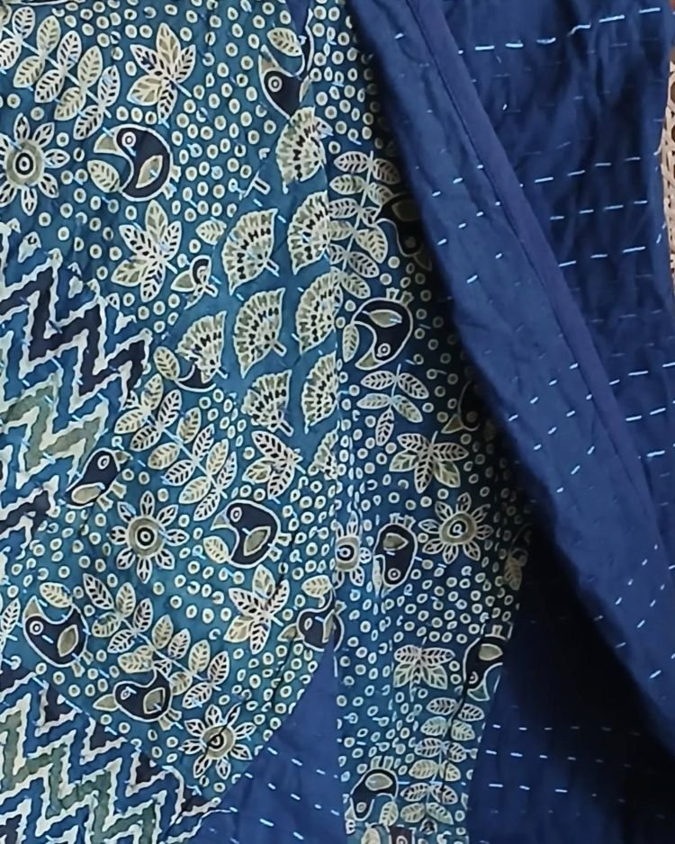 Patchwork Two-Layer Ajrakh Quilt (Godhri) – (APDG0023) - Image 3
