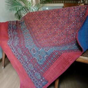 Patchwork Two-Layer Ajrakh Quilt (Godhri) – (APDG0024)