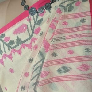 Soft Cotton Jamdani Handweave from Phulia  – (JCHS0012)