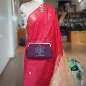 Kasuti Embroidered Clutch Purse - (KECP0004)