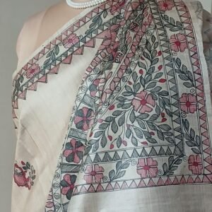 Madhubani on Tussar Silk – (MADT0043)
