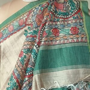 Madhubani on Tussar Silk – (MADT0042)