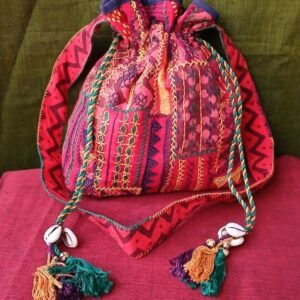 Patchwork Embroidered Drawstring Bag - (PEDB0029)