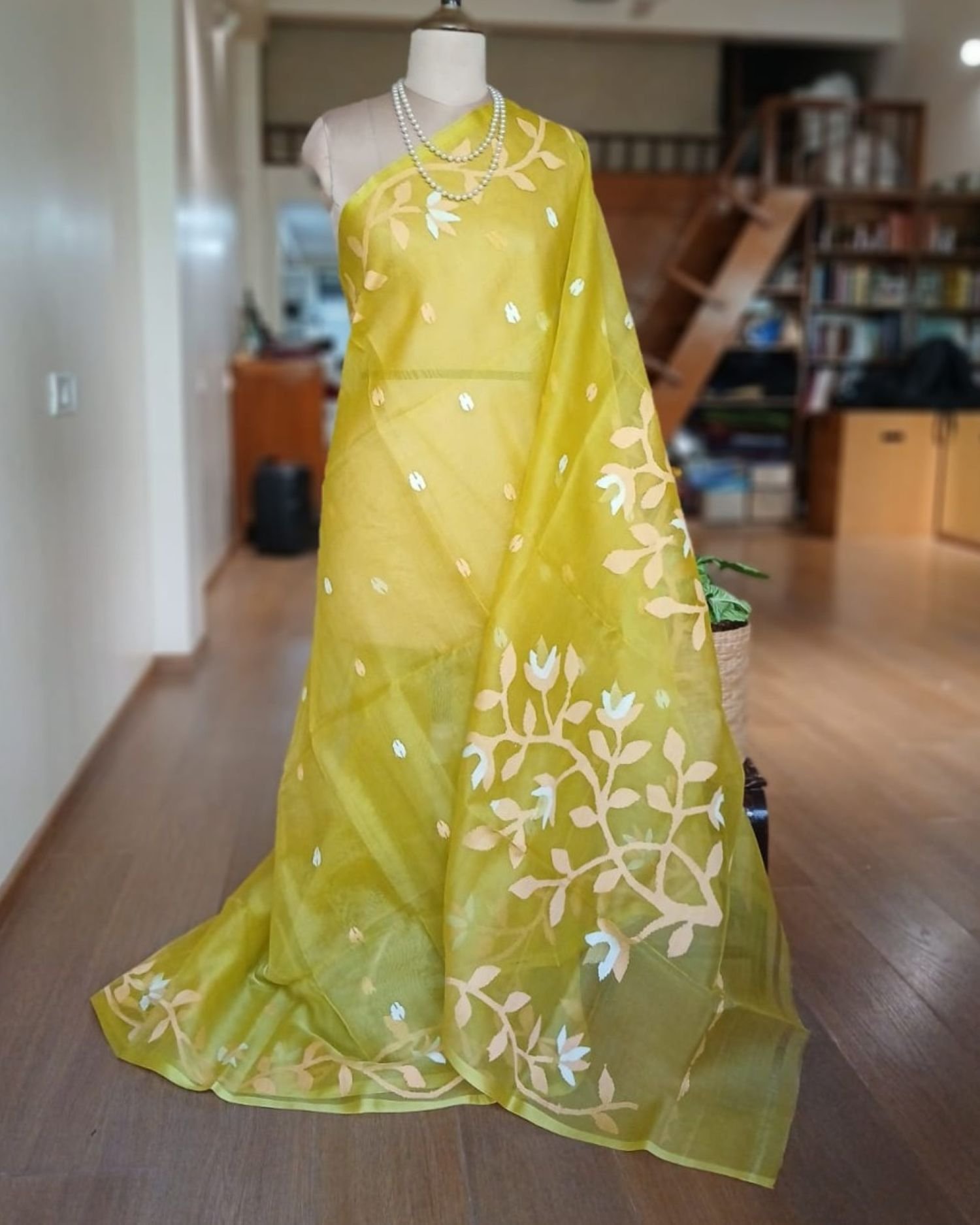 Handweave Jamdani Silk Saree – (SJMS1167)