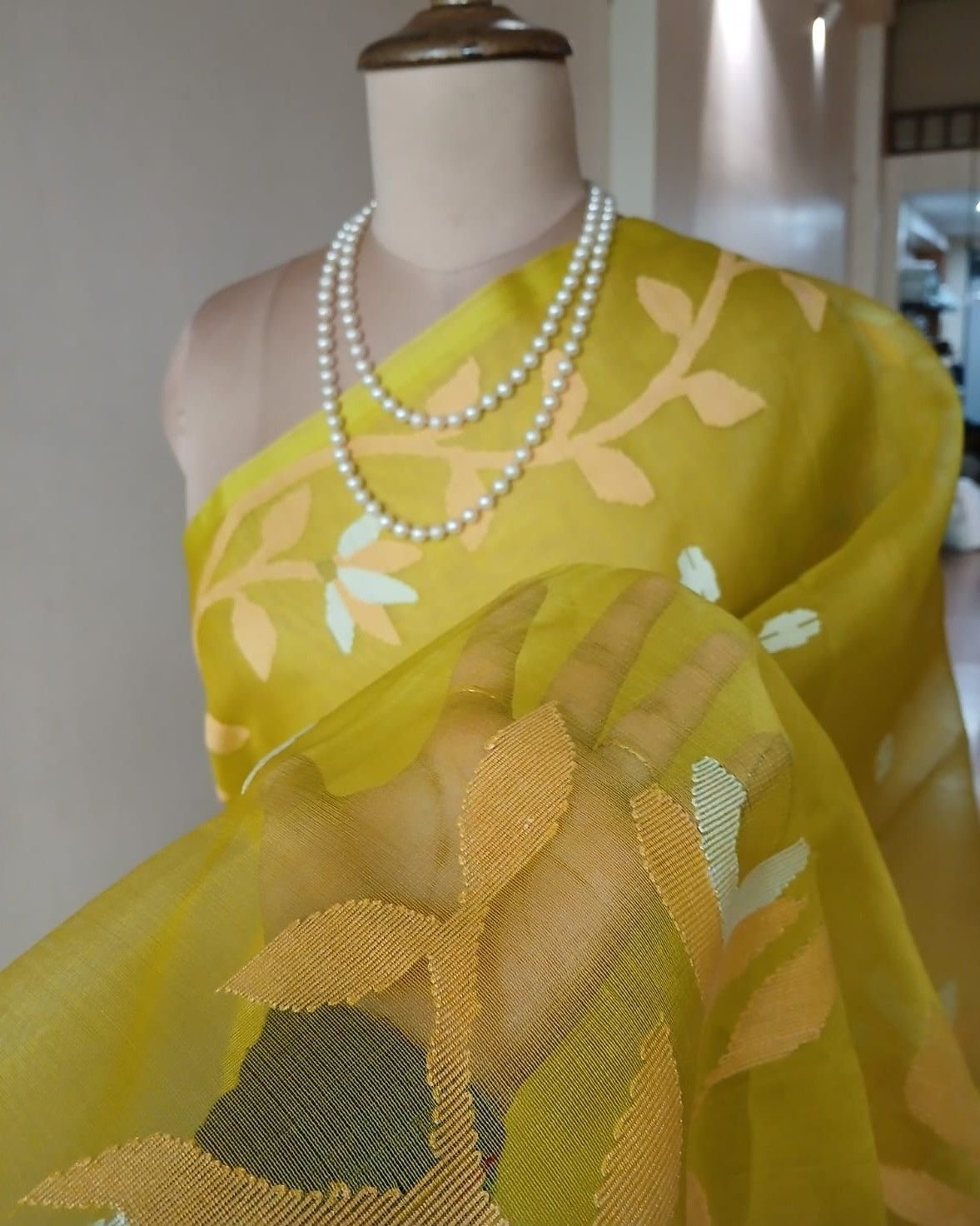 Handweave Jamdani Silk Saree – (SJMS1167) - Image 3