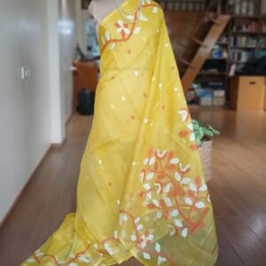 Handweave Jamdani Silk Saree – (SJMS1153)