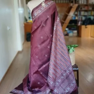 Santiniketan Kantha Saree in pure Bisnupuri Silk – (SNBK1084)