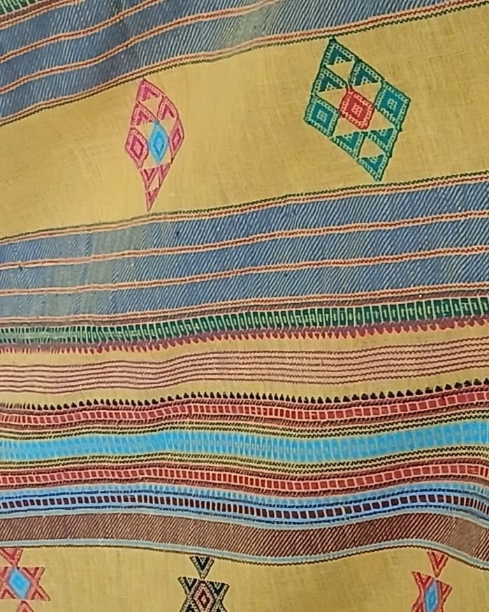 Bhujodi Saree Handwoven in Kala Cotton. – (BHUJ1079) - Image 4