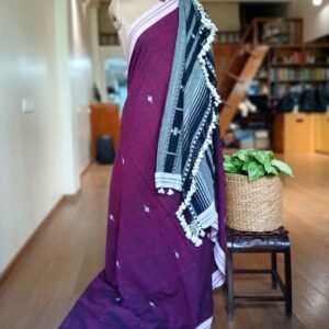 Bhujodi Saree Handwoven in Kala Cotton. – (BHUJ1081)