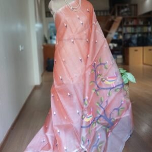 Handweave Jamdani Silk Saree – (SJMS1173)