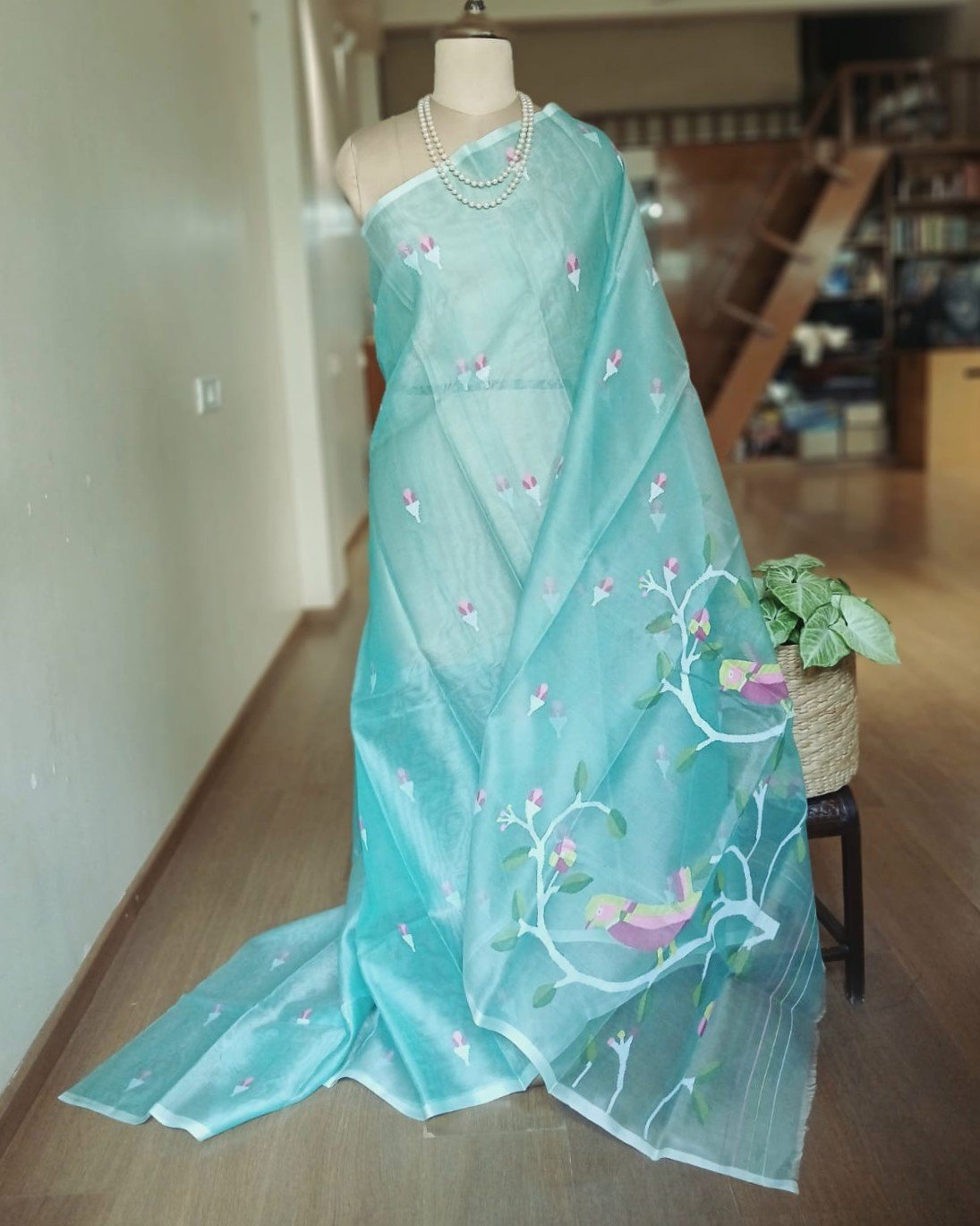 Handweave Jamdani Silk Saree – (SJMS1172)
