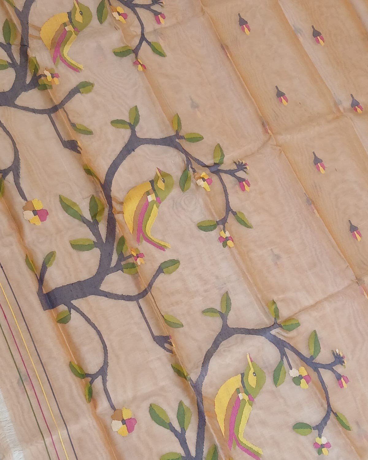 Handweave Jamdani Silk Saree – (SJMS1169) - Image 2
